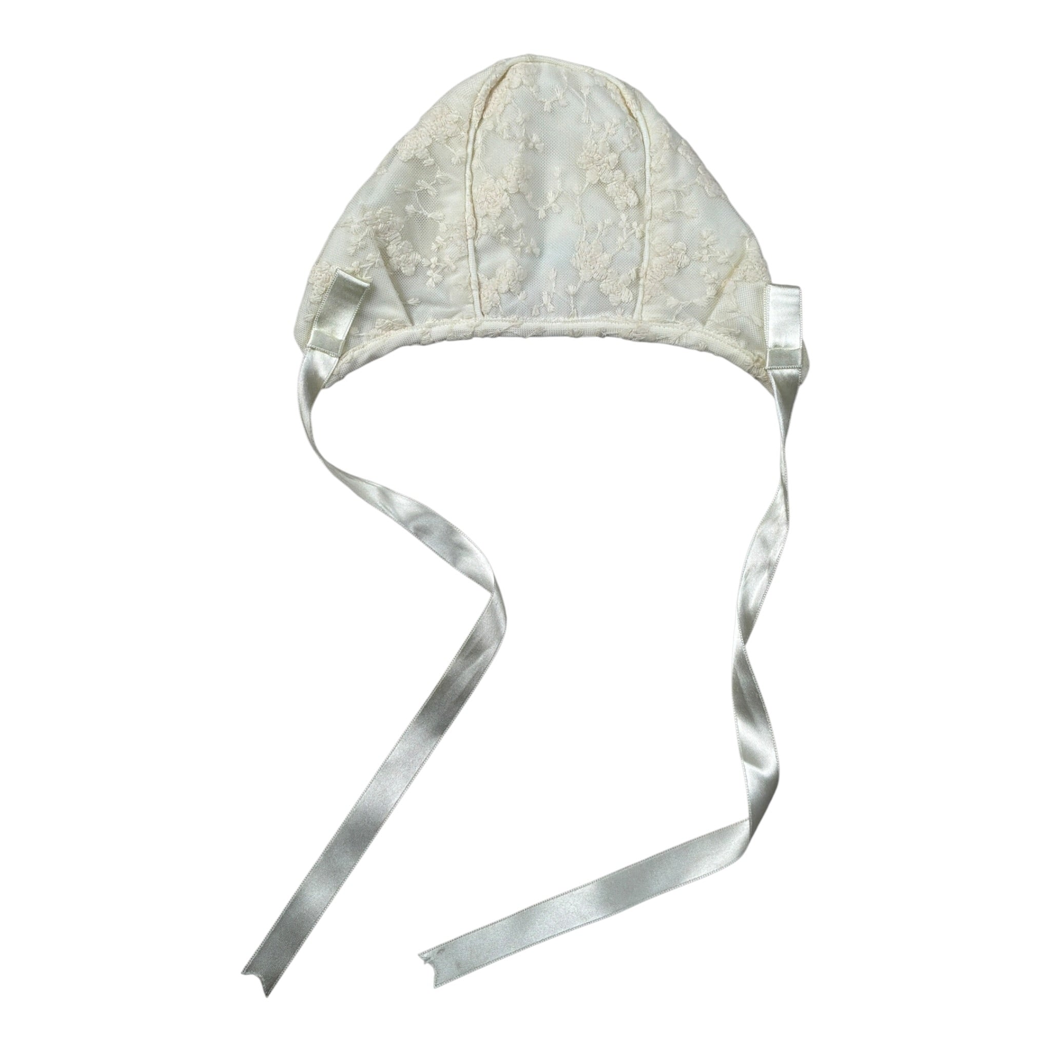 Foque Cappello tinta unita con Ricami Panna per Neonata EJEJ PANNA FOQUE 