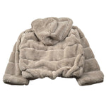 Francesca Conoci Pelliccia tinta unita con Cappuccio Beige per Bambina 2709 BEIGE FRANCESCA CONOCI 