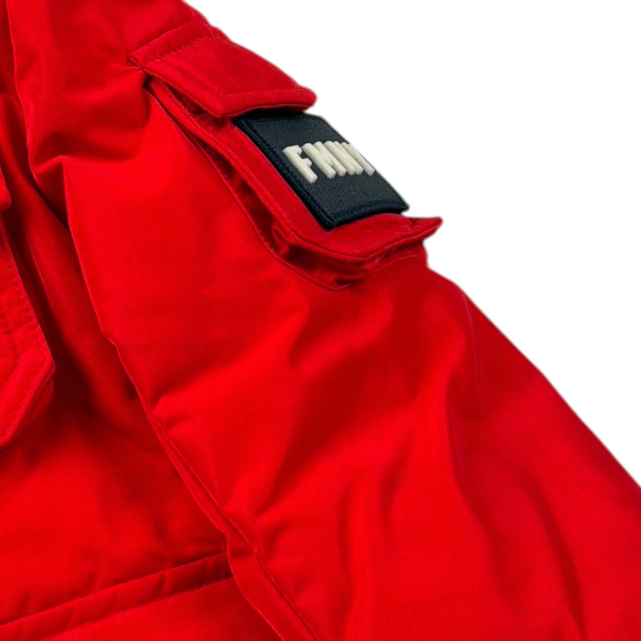 Fred Mello Giubbino tinta unita con Zip E Cappuccio Rosso per Neonato 021078 ROSSO FRED MELLO 