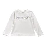 Freddy Shirt tinta unita con Stampa Bianco per Bambina FR2182 BIANCO FREDDY 