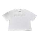 Freddy T-Shirt tinta unita con Applicazioni Bianco per Bambina FR2186 BIANCO FREDDY 