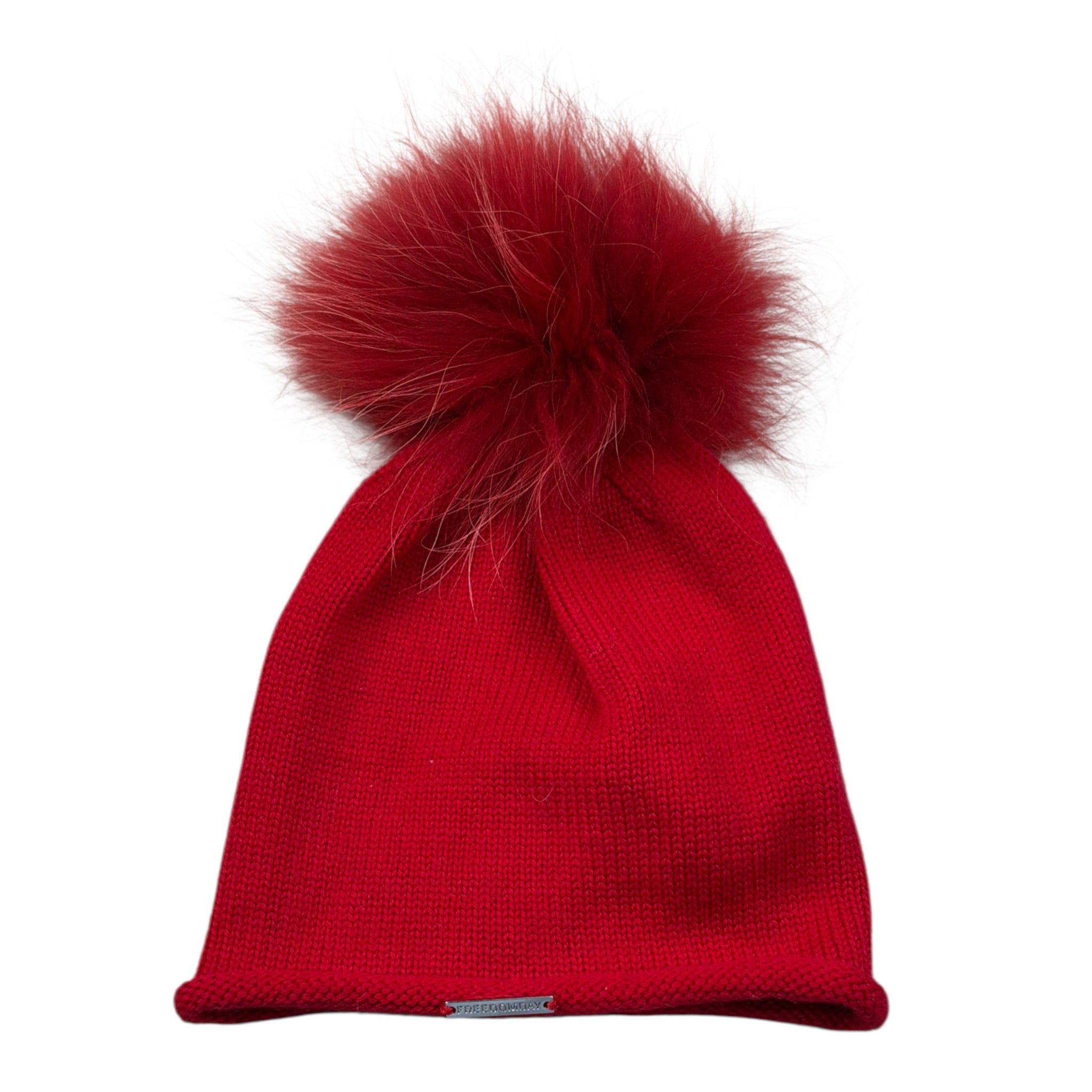 Freedomday Cappello tinta unita con Pon Pon Rosso per Bambino CPFRD ROSSO FREEDOMDAY 