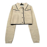 Fun & Fun Cardigan tinta unita con Ricami Crema per Bambina FCBJK01894 CREMA FUN & FUN 