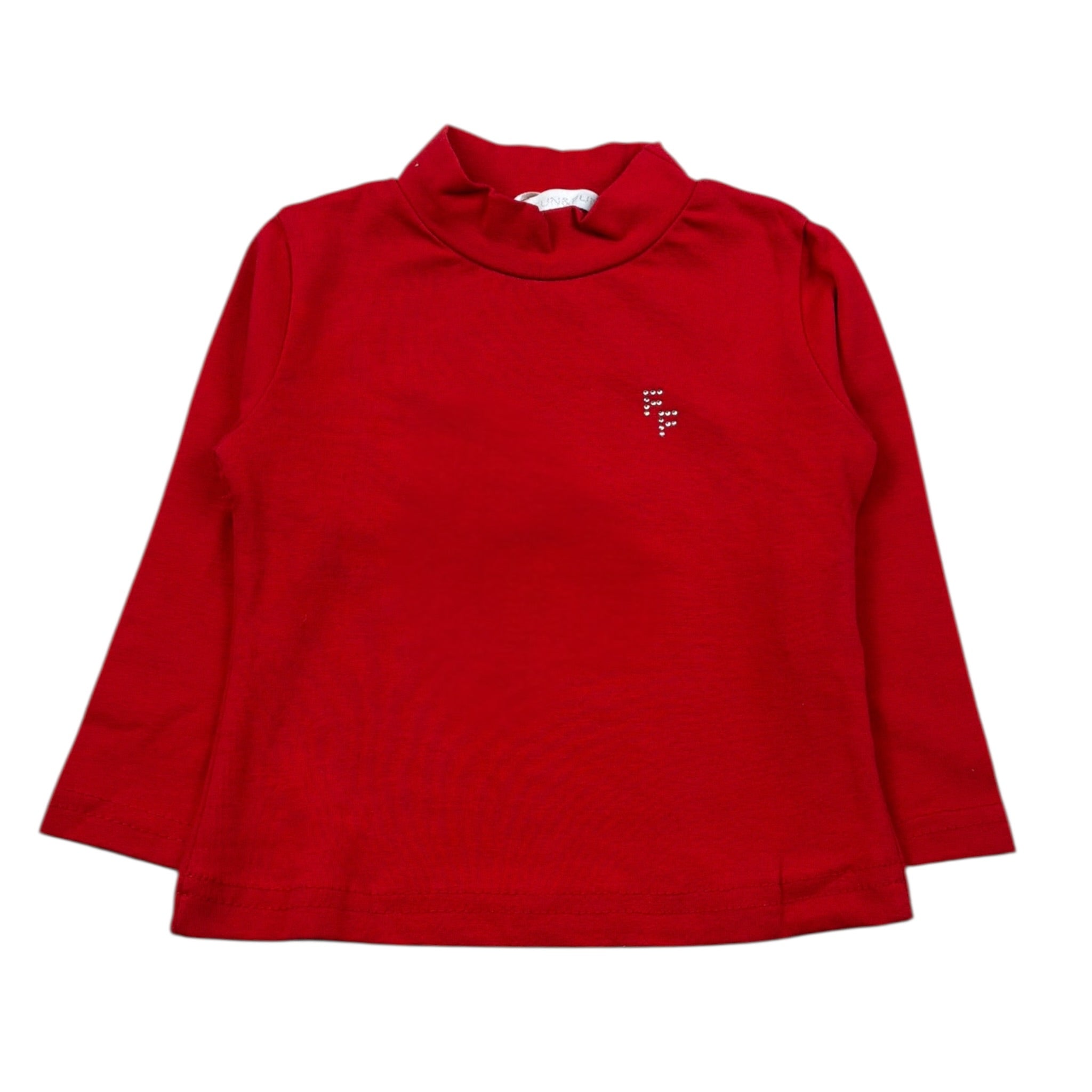 Fun & Fun Shirt Girocollo tinta unita Rosso per Neonata FNNTS0748 ROSSO FUN & FUN 