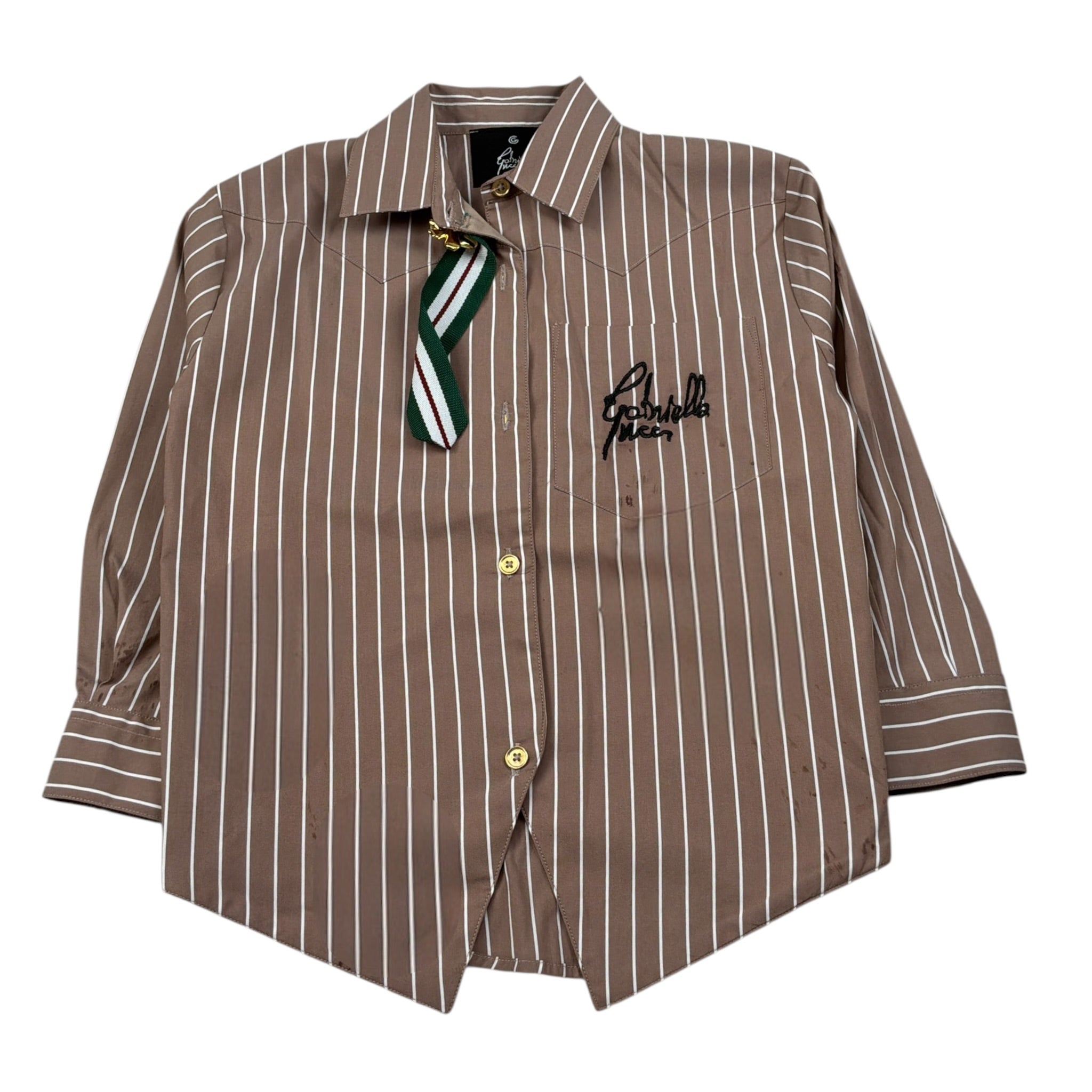 Gabriella Gucci Camicia Manica Lunga tinta unita Beige per Bambina GK061 BEIGE GABRIELLA GUCCI 