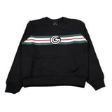 Gabriella Gucci Felpa Chiusa Girocollo tinta unita con Logo Nero per Bambina GK071 NERO  