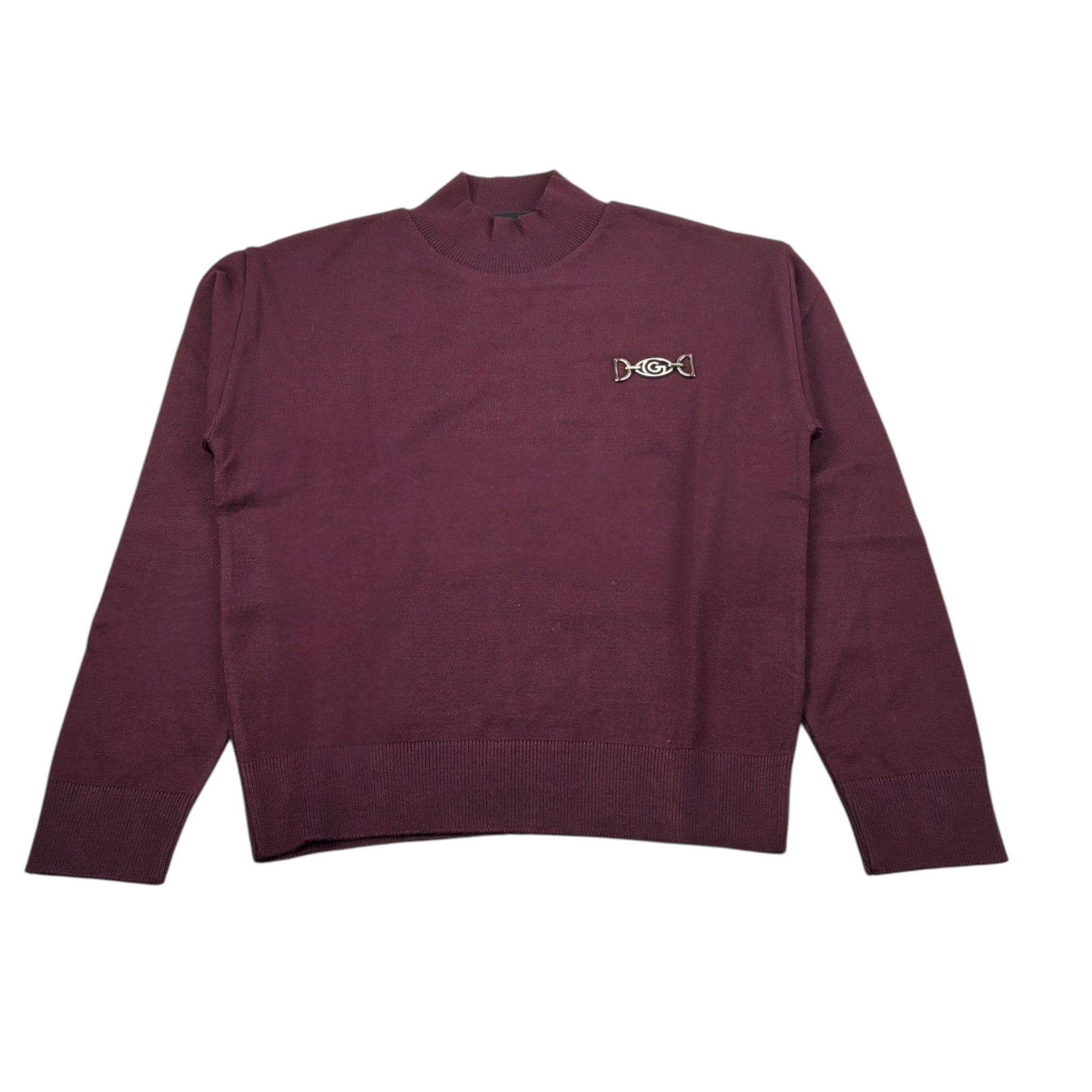 Gabriella Gucci Maglia Mezzo Collo tinta unita Bordeaux per Bambina GK076 BORDEAUX  
