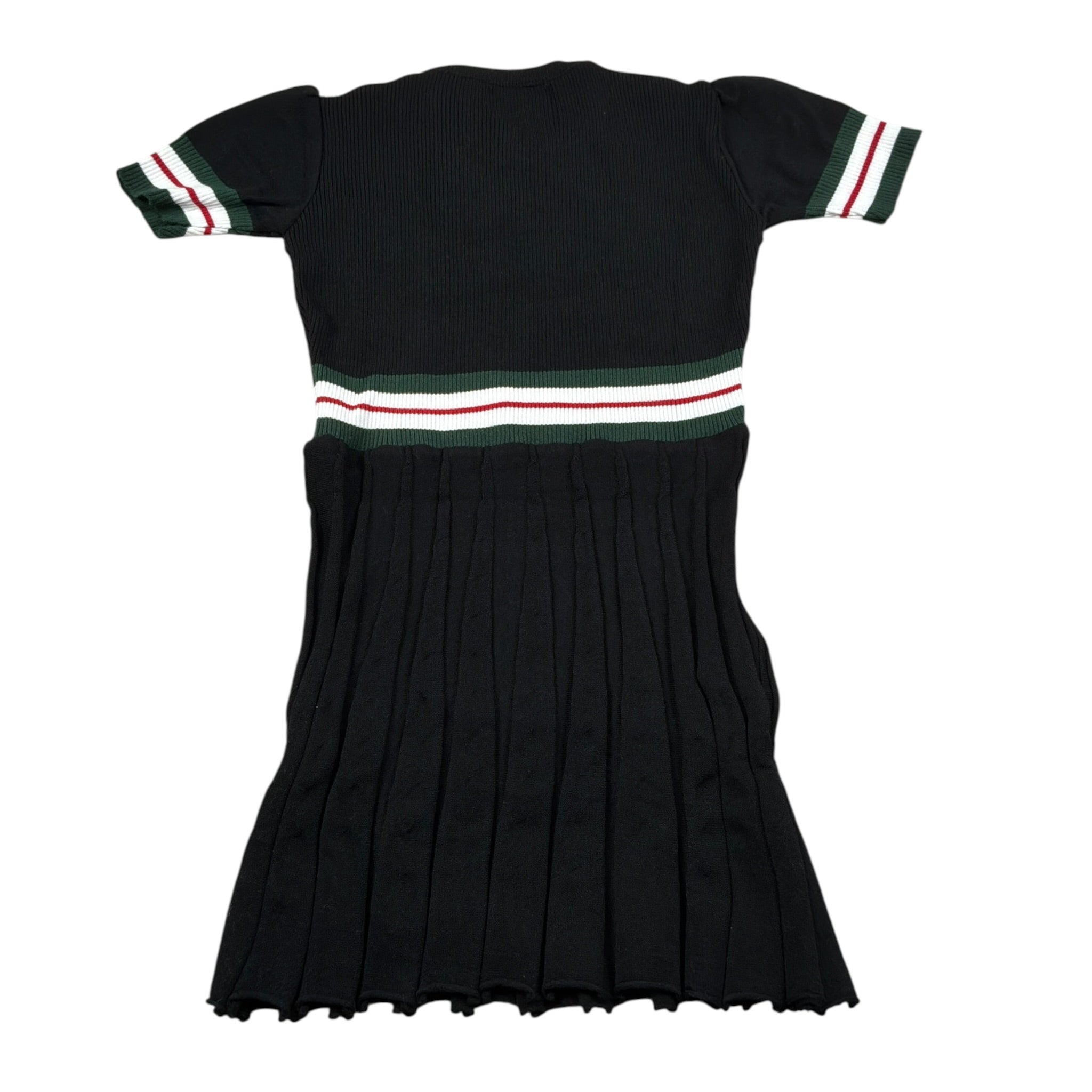 Gabriella Gucci Abito Mezza Manica tinta unita con Logo Nero per Bambina GK087 NERO  