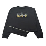 Gaelle Felpa Chiusa Girocollo Tnta Unita con Stampa Nero per Bambina 2741F00611 NERO GAELLE 