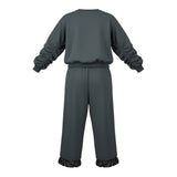 Gaelle Completo 2Pz Pantalone-Felpa tinta unita con Applicazioni Nero per Bambina 2741FY006211 NERO GAELLE 
