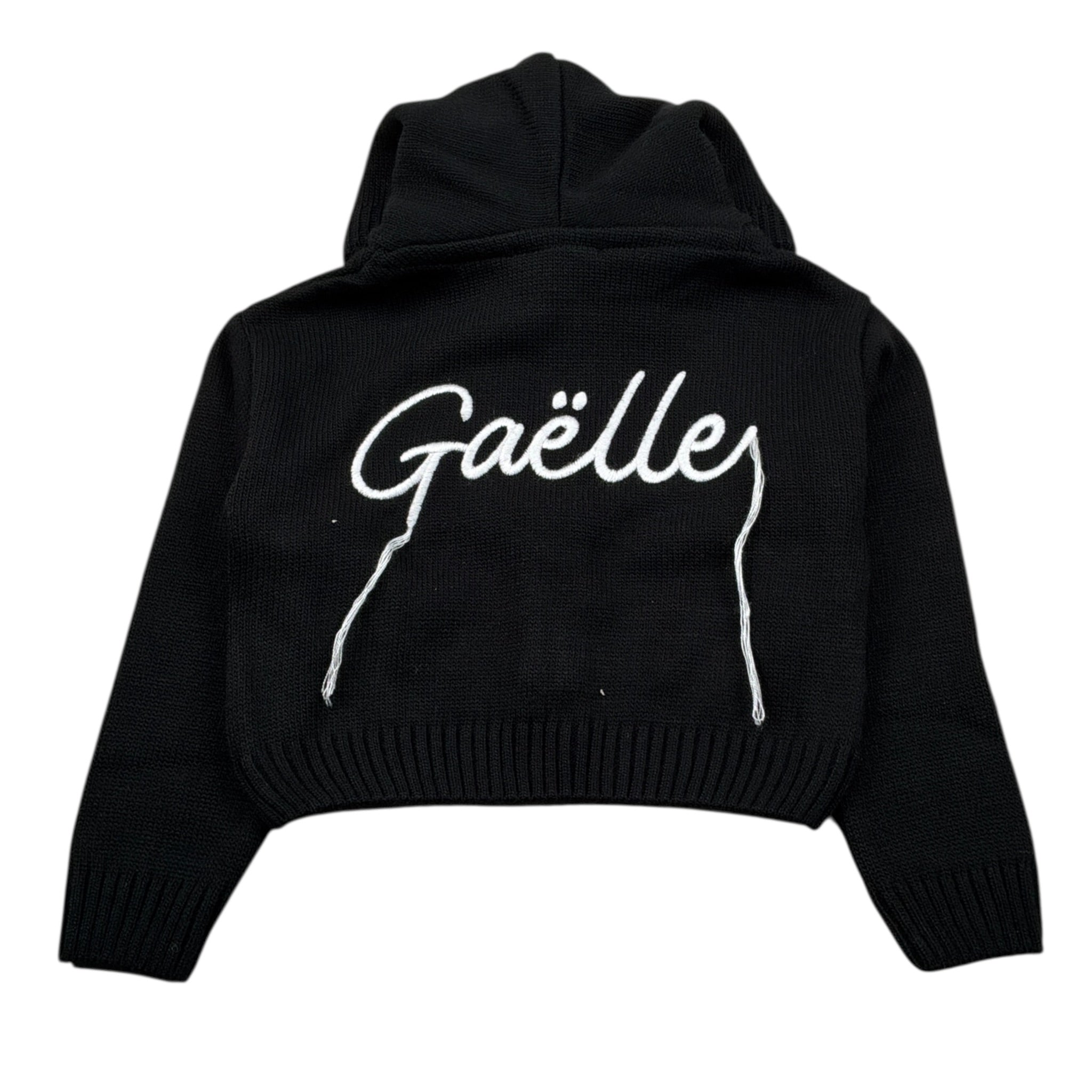 Gaelle Felpa In Maglia con Zip E Cappuccio tinta unita Nero per Bambina 2741WY00569 NERO GAELLE 