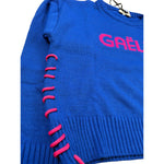 Gaelle Maglia Girocollo tinta unita con Logo Cobalto per Bambina 741W00564 COBALTO GAELLE 