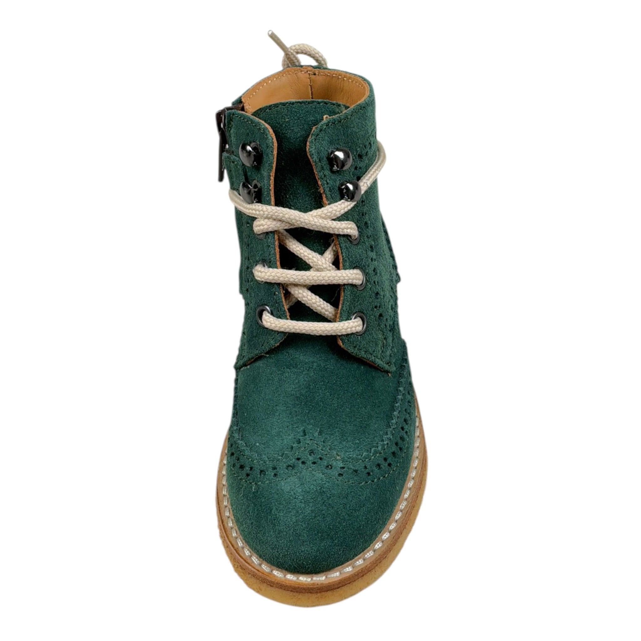 Gallucci Polacchina tinta unita con Lacci Verde per Bambino J05037AM VERDE GALLUCCI 