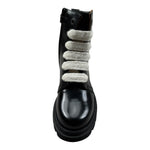 Gallucci Stivali tinta unita con Lacci In Contrasto Nero per Bambina J30251AM NERO GALLUCCI 