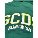 Gcds Felpa con Zip E Cappuccio tinta unita con Logo Verde per Bambino B2JM1925BA5 VERDE GCDS 