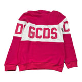 Gcds Felpa tinta unita con Cappuccio E Logo Fuxia per Bambina B2JU1926BA2 FUXIA GCDS 