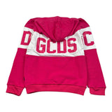 Gcds Felpa tinta unita con Cappuccio E Logo Fuxia per Bambina B2JU1926BA2 FUXIA GCDS 