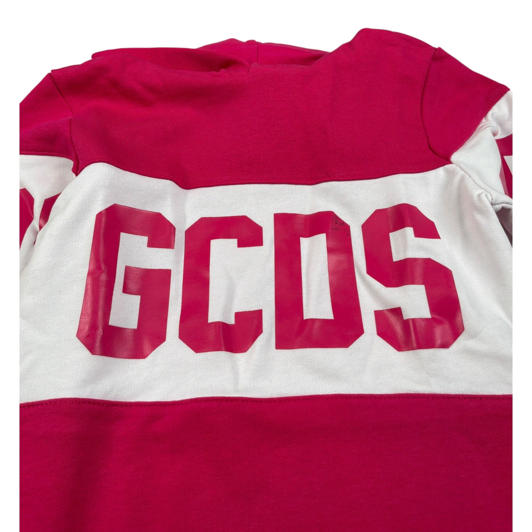 Gcds Felpa tinta unita con Cappuccio E Logo Fuxia per Bambina B2JU1926BA2 FUXIA GCDS 