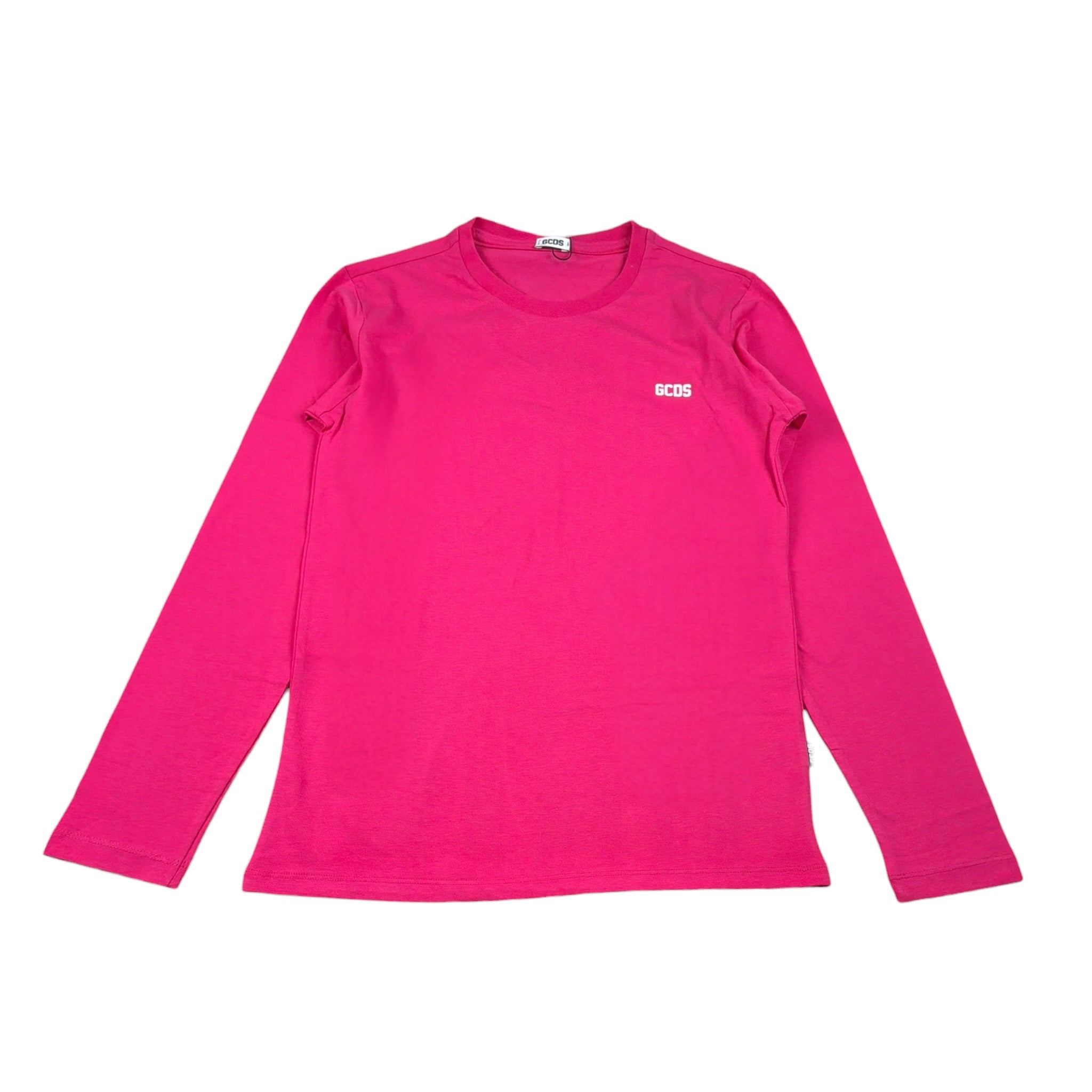 Gcds Shirt tinta unita con Logo Fuxia per Bambina B2JU2217BA3 FUXIA GCDS 
