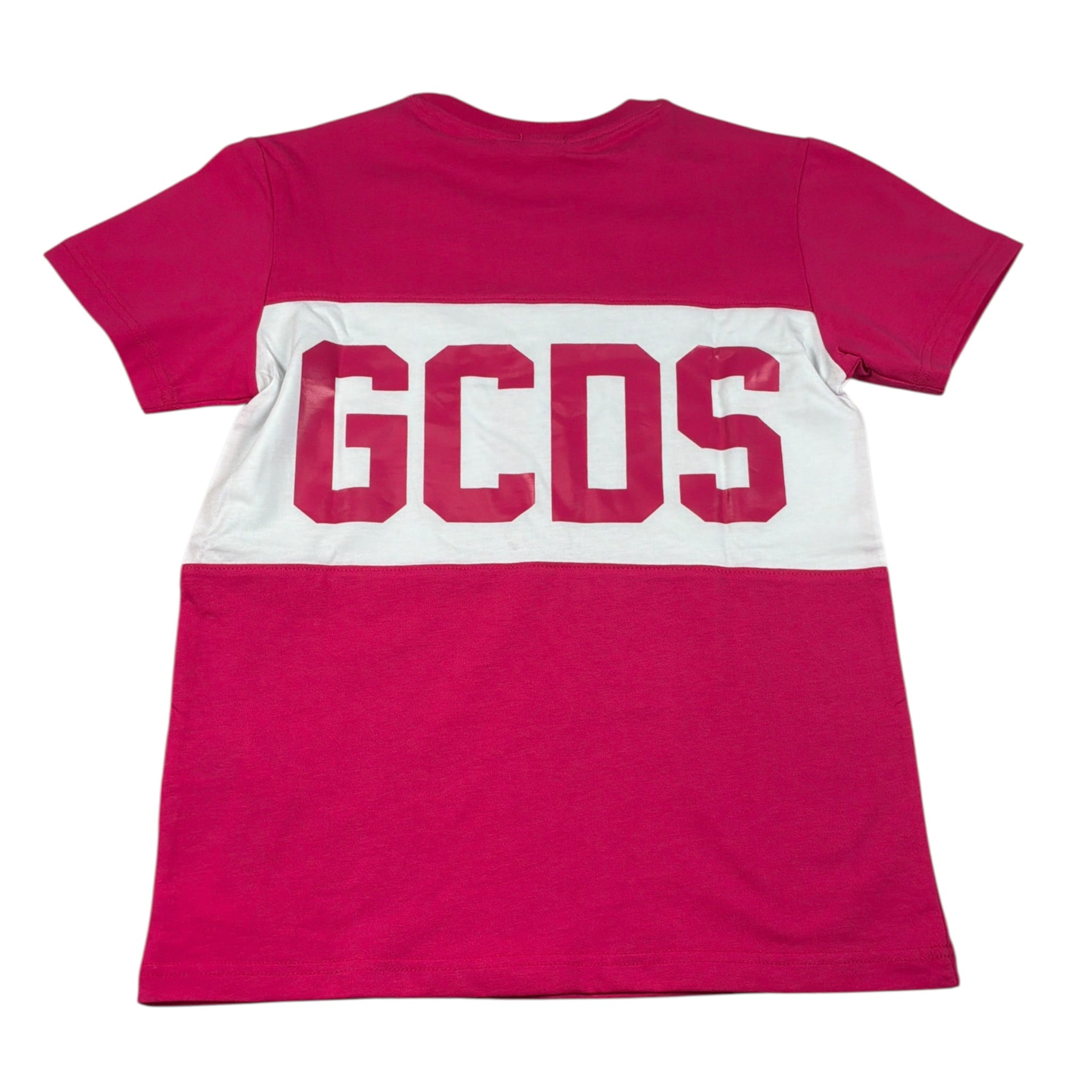 Gcds T-Shirt tinta unita con Logo Fuxia per Bambina B2JU2329JF1 FUXIA GCDS 