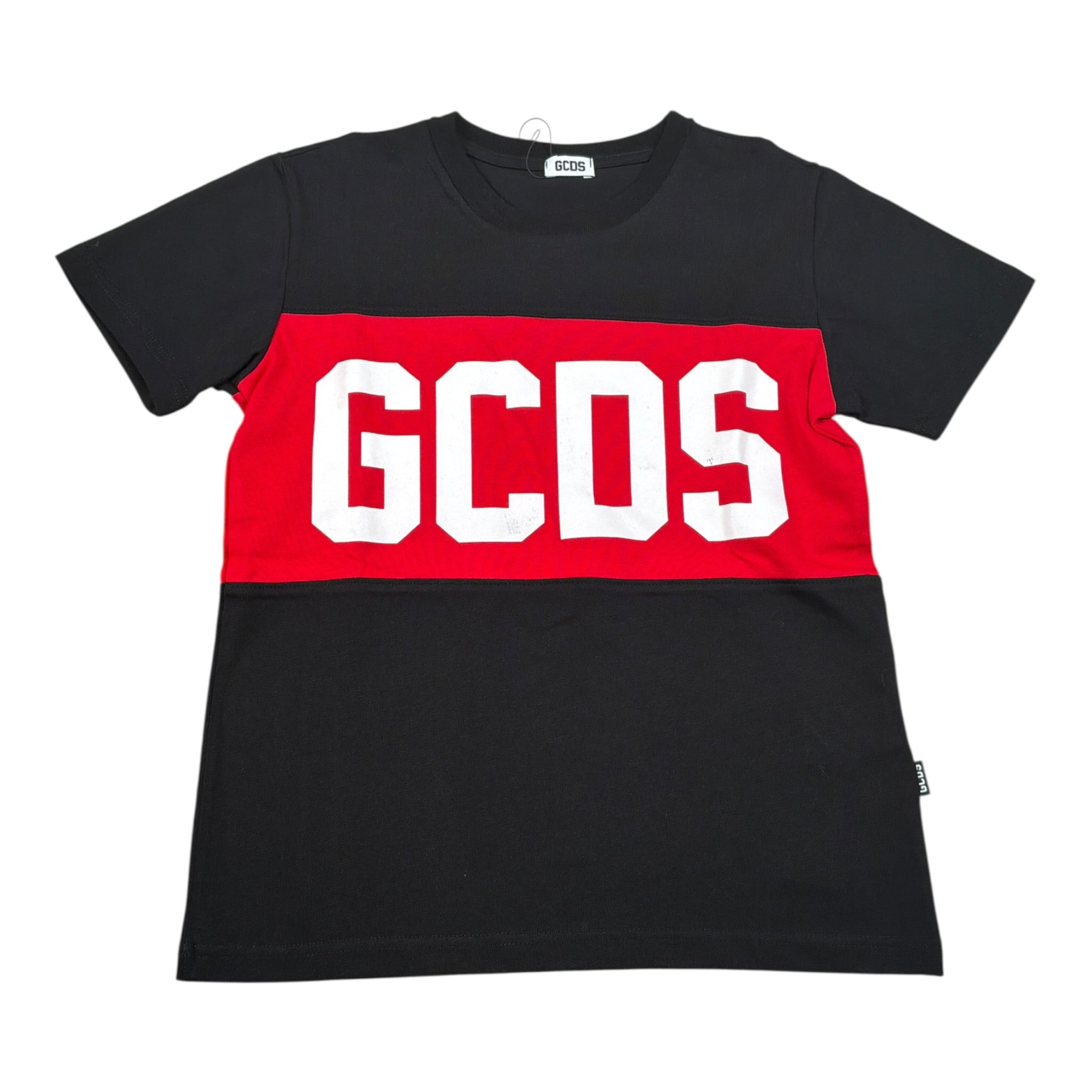 Gcds T-Shirt tinta unita con Logo Nero per Bambina B2JU2329JF1 NERO GCDS 