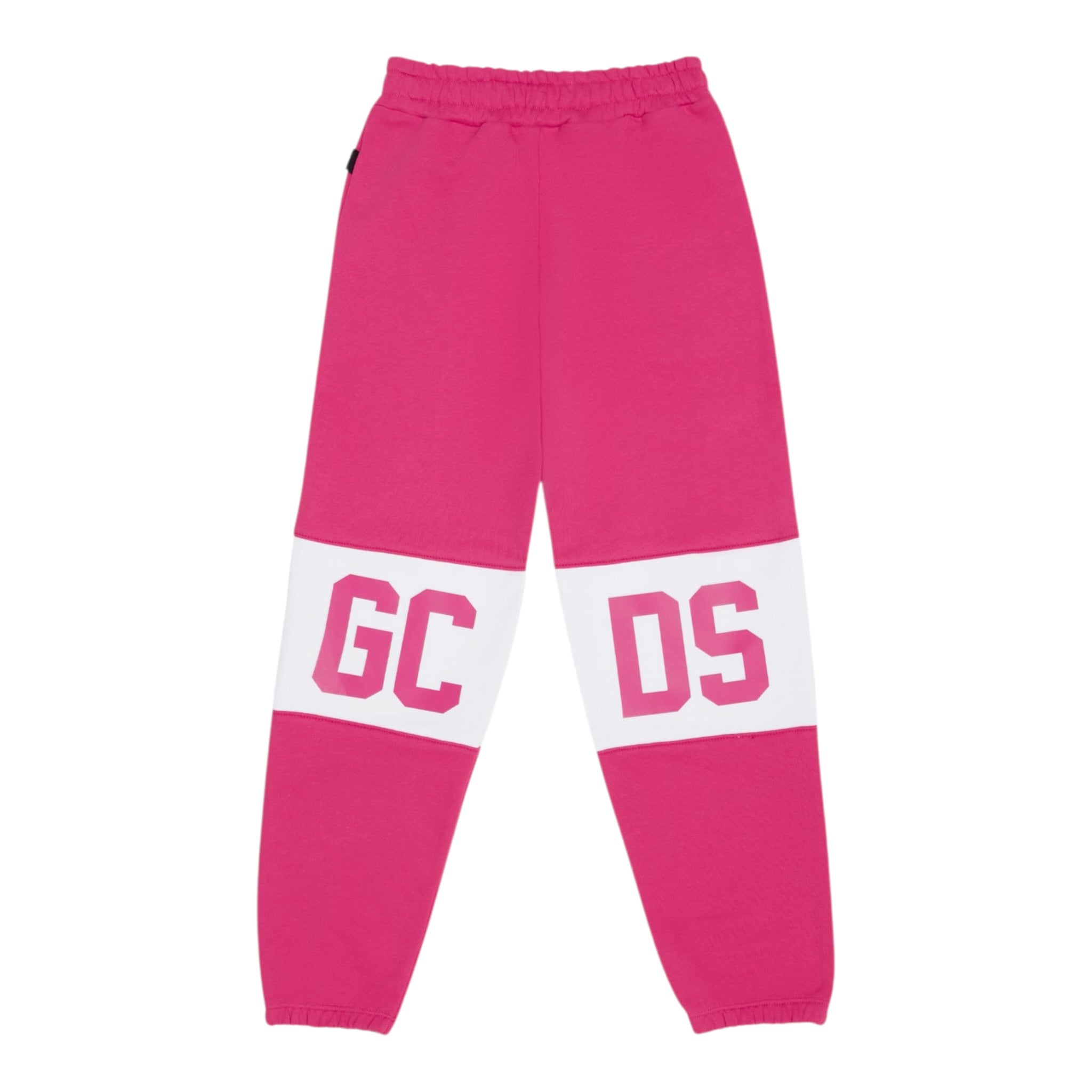 Gcds Pantalone Tuta tinta unita con Logo Fuxia per Bambina B2JU3017BA2 FUXIA GCDS 