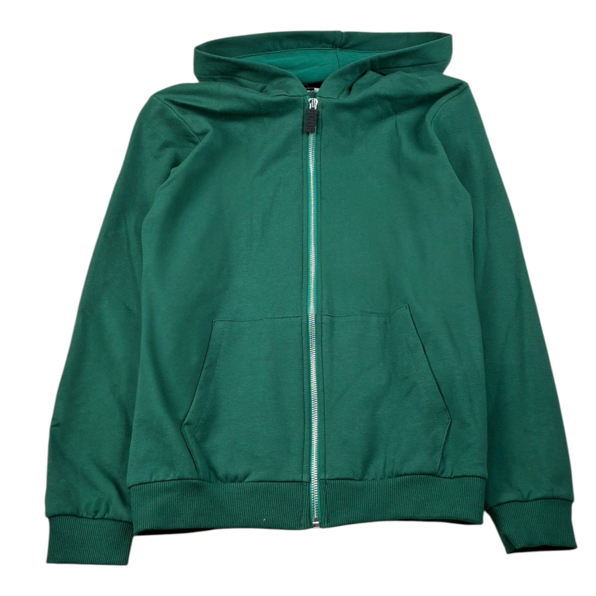 Gcds Felpa tinta unita con Zip E Cappuccio Verde per Bambino B2KM1925BA5 VERDE GCDS 