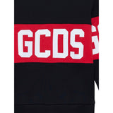 Gcds Felpa tinta unita Girocollo con Stampa Nero per Bambino B2KU1527BA2 NERO GCDS 