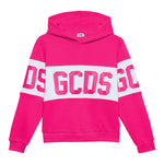 Gcds Felpa tinta unita con Cappuccio E Stampa Fuxia per Bambina B2KU1926BA2A FUXIA GCDS 