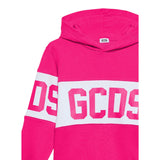 Gcds Felpa tinta unita con Cappuccio E Stampa Fuxia per Bambina B2KU1926BA2A FUXIA GCDS 