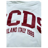 Gcds Felpa Chiusa Girocollo tinta unita con Logo Panna per Bambina B2KW1531BA5 PANNA GCDS 