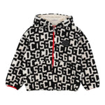 Gcds Giubbino Bicolore Logato Bianco/Nero per Bambina DUS007 BIANCO/NERO GCDS 
