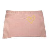 Gensami Coperta tinta unita con Ricamo Rosa per Neonata COP01 ROSA GENSAMI 