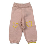Gensami Pantalone In Maglia tinta unita con Ricami Rosa per Neonata PT01B ROSA GENSAMI 