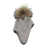 Gio Higuamy Cappello tinta unita con Pon Pon Beige per Bambino CT0223A BEIGE GIO HIGUAMY 