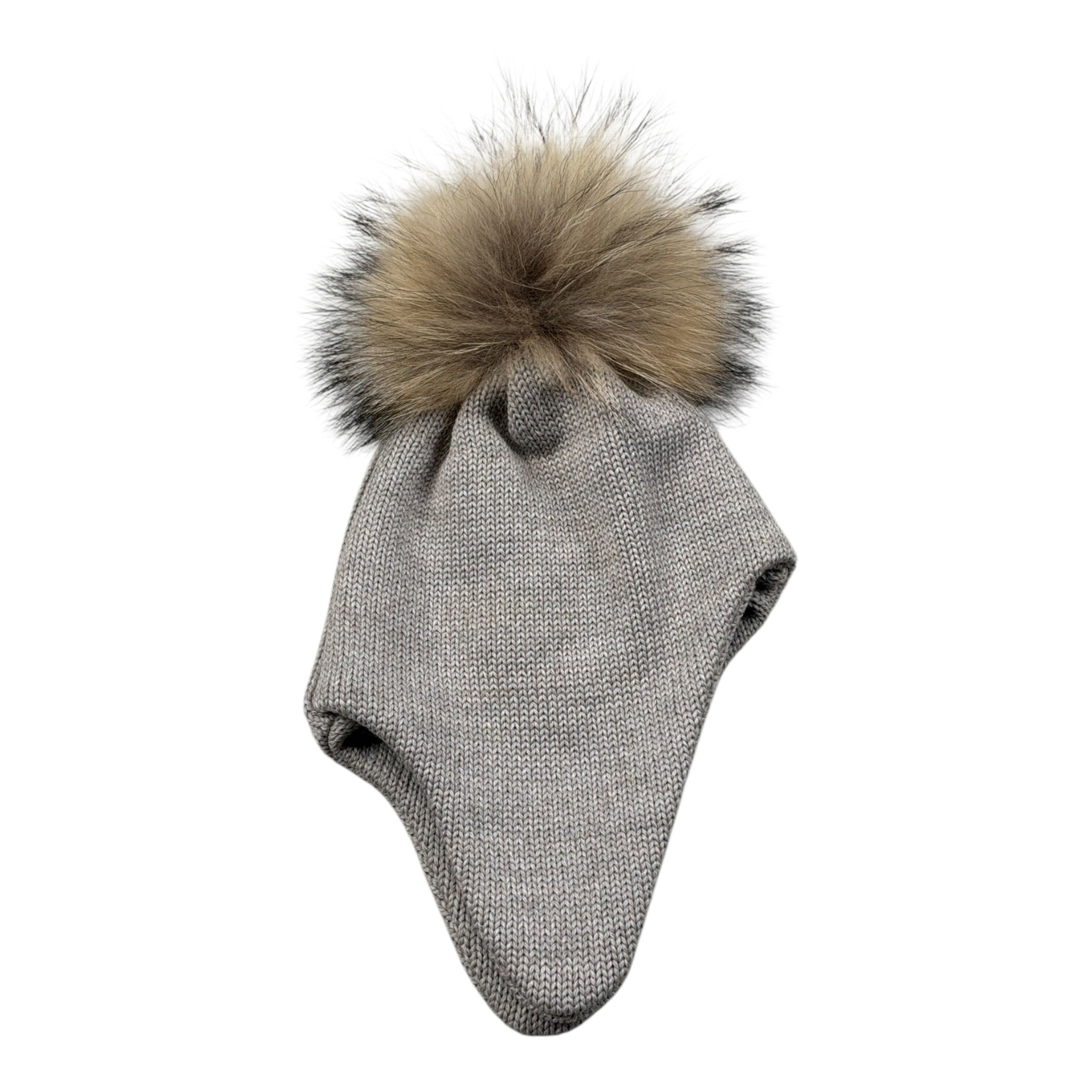 Gio Higuamy Cappello tinta unita con Pon Pon Beige per Bambino CT0223A BEIGE GIO HIGUAMY 