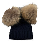 Gio Higuamy Cappello tinta unita con Pon Pon Blu per Bambino CT0228A2 BLU GIO HIGUAMY 