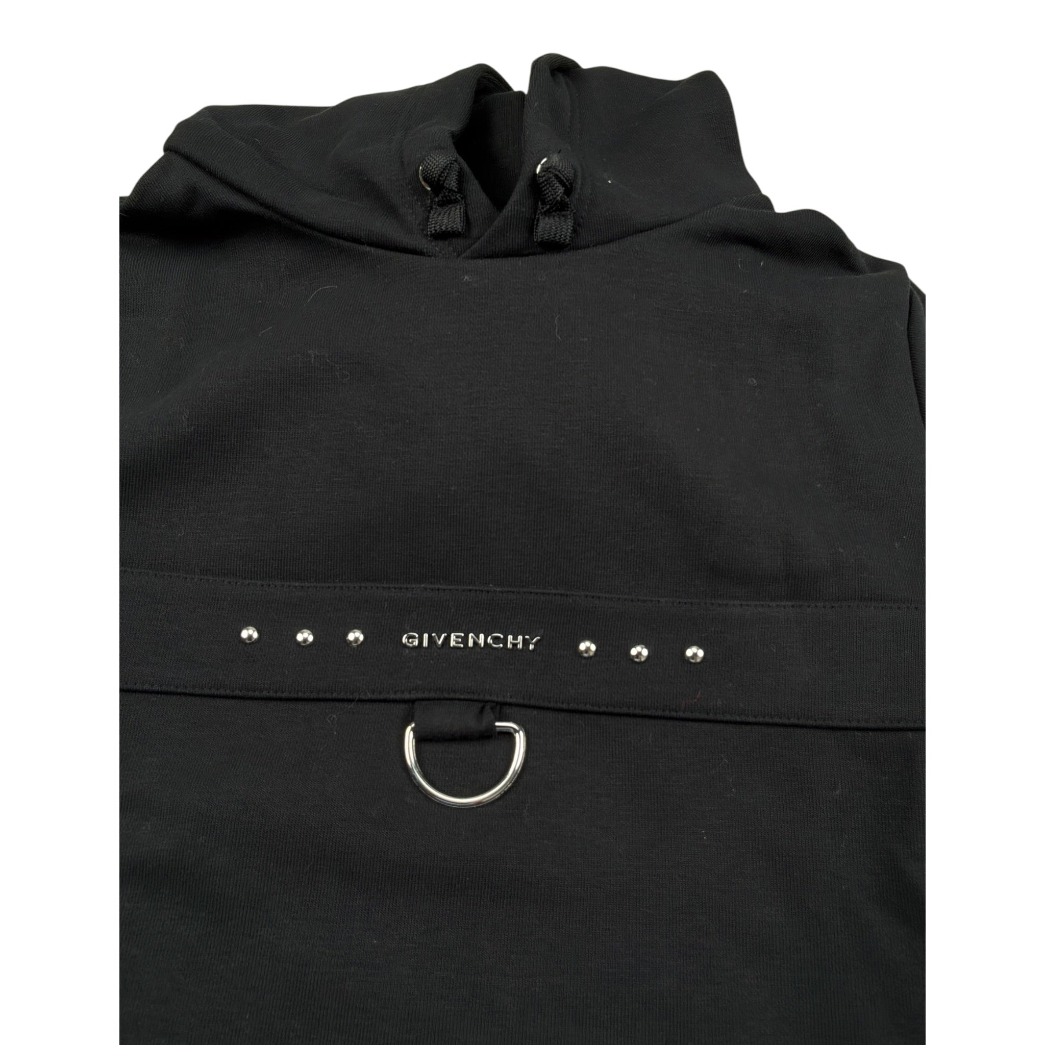 Givenchy Felpa Chiusa con Cappuccio tinta unita Nero per Bambina H30551 NERO GIVENCHY 