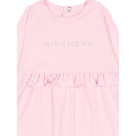 Givenchy Abito Manica Lunga tinta unita con Logo Rosa per Bambina H30899J ROSA GIVENCHY 