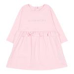 Givenchy Abito Manica Lunga tinta unita con Logo Rosa per Neonata H30899 ROSA GIVENCHY 