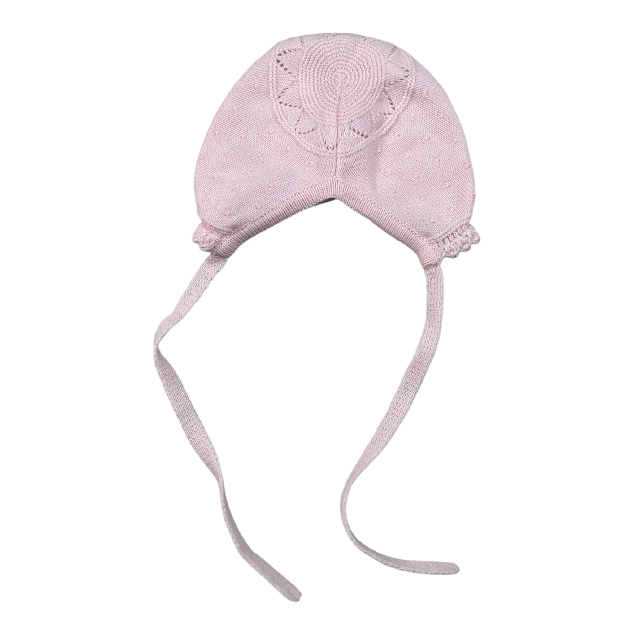 Granlei Cappello tinta unita con Ricami Rosa per Neonata 202250 ROSA GRANLEI 