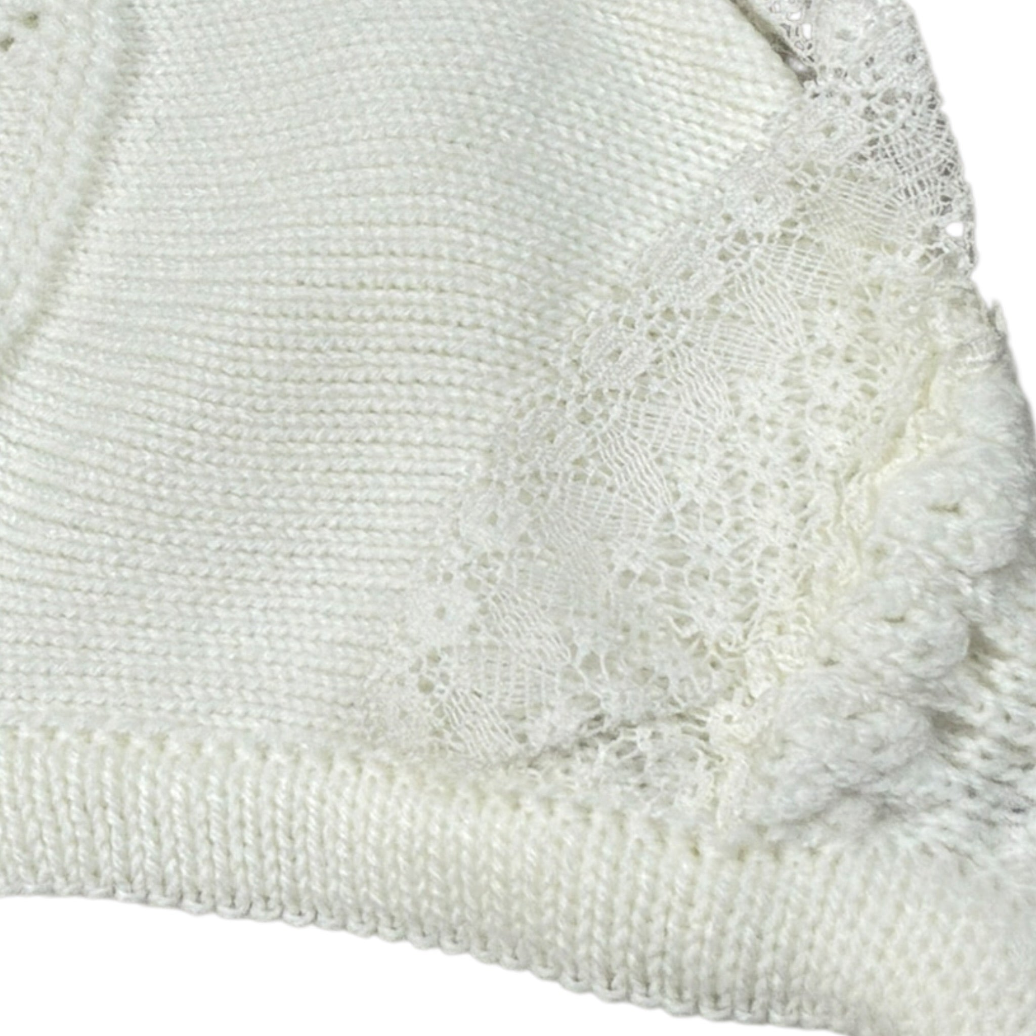 Granlei Cappello tinta unita con Ricami Bianco per Neonata 202518 BIANCO GRANLEI 
