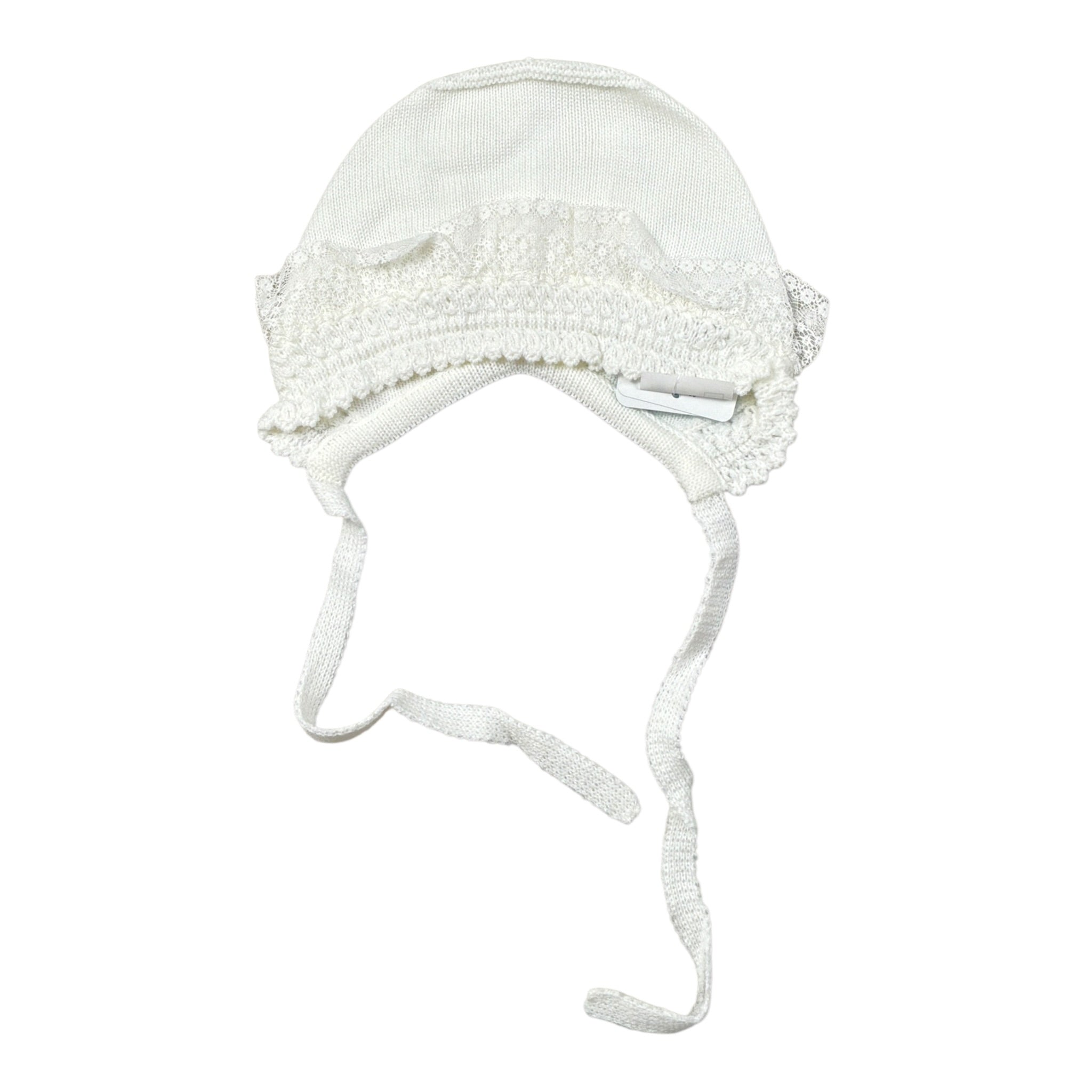 Granlei Cappello tinta unita con Ricami Bianco per Neonata 2502604 BIANCO GRANLEI 