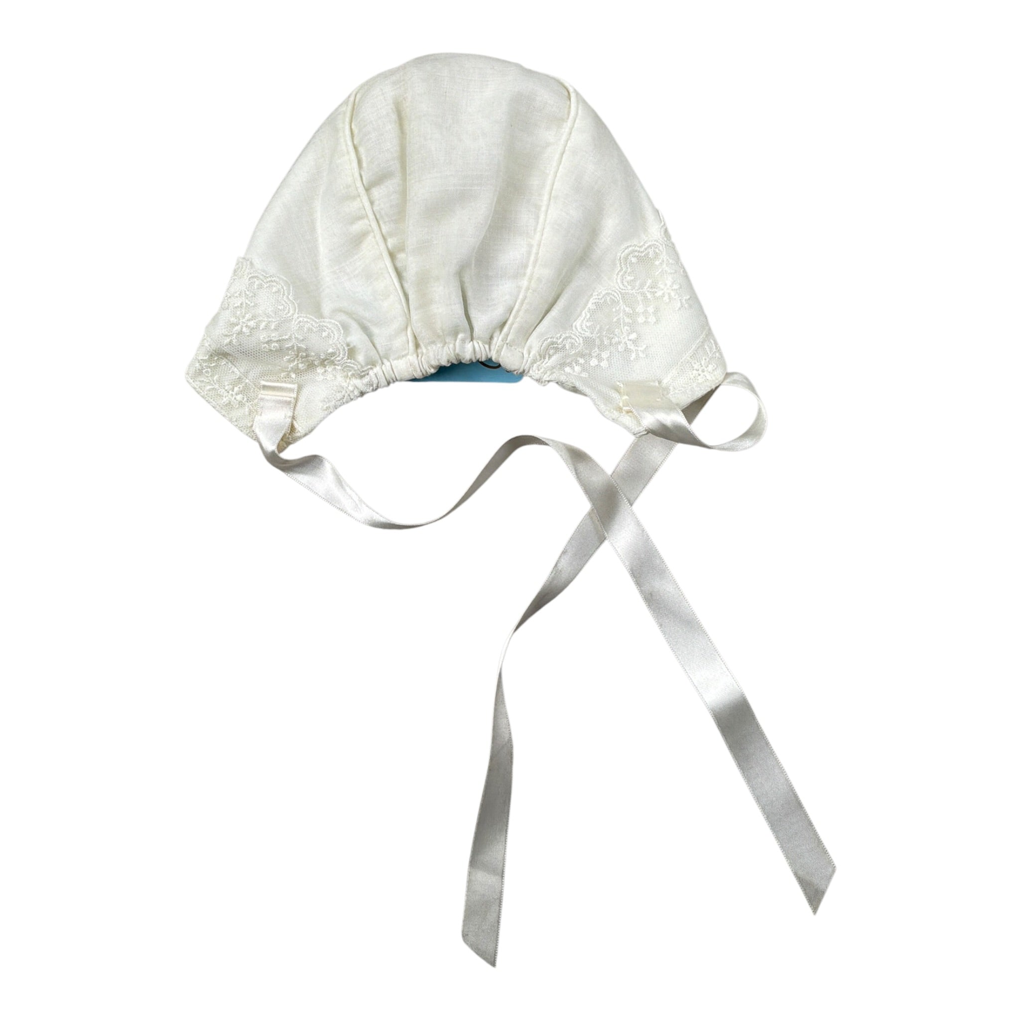 Granlei Cappello tinta unita con Ricami Panna per Neonata 496 PANNA GRANLEI 