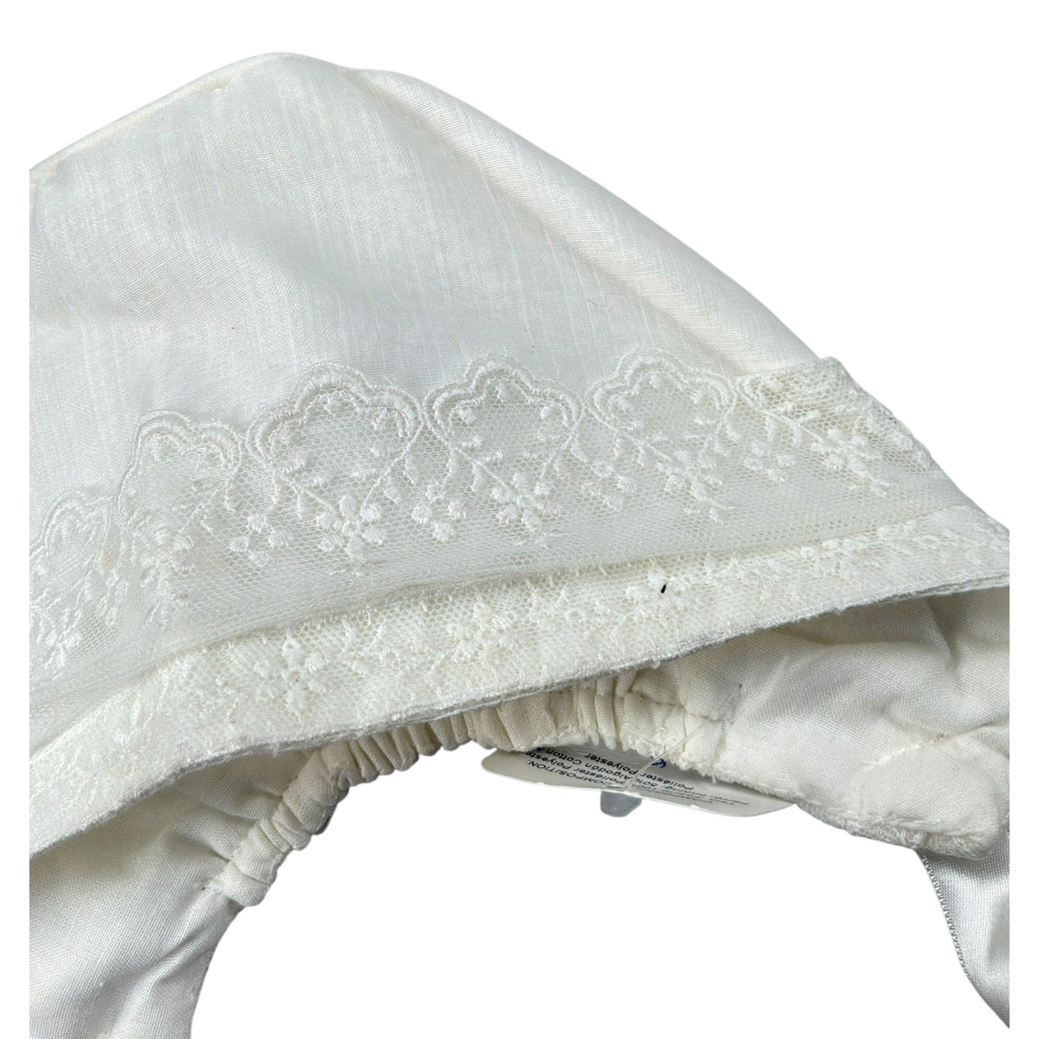 Granlei Cappello tinta unita con Ricami Panna per Neonata 496 PANNA GRANLEI 