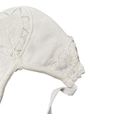 Granlei Cappello tinta unita con Ricami Panna per Neonata 542 PANNA GRANLEI 