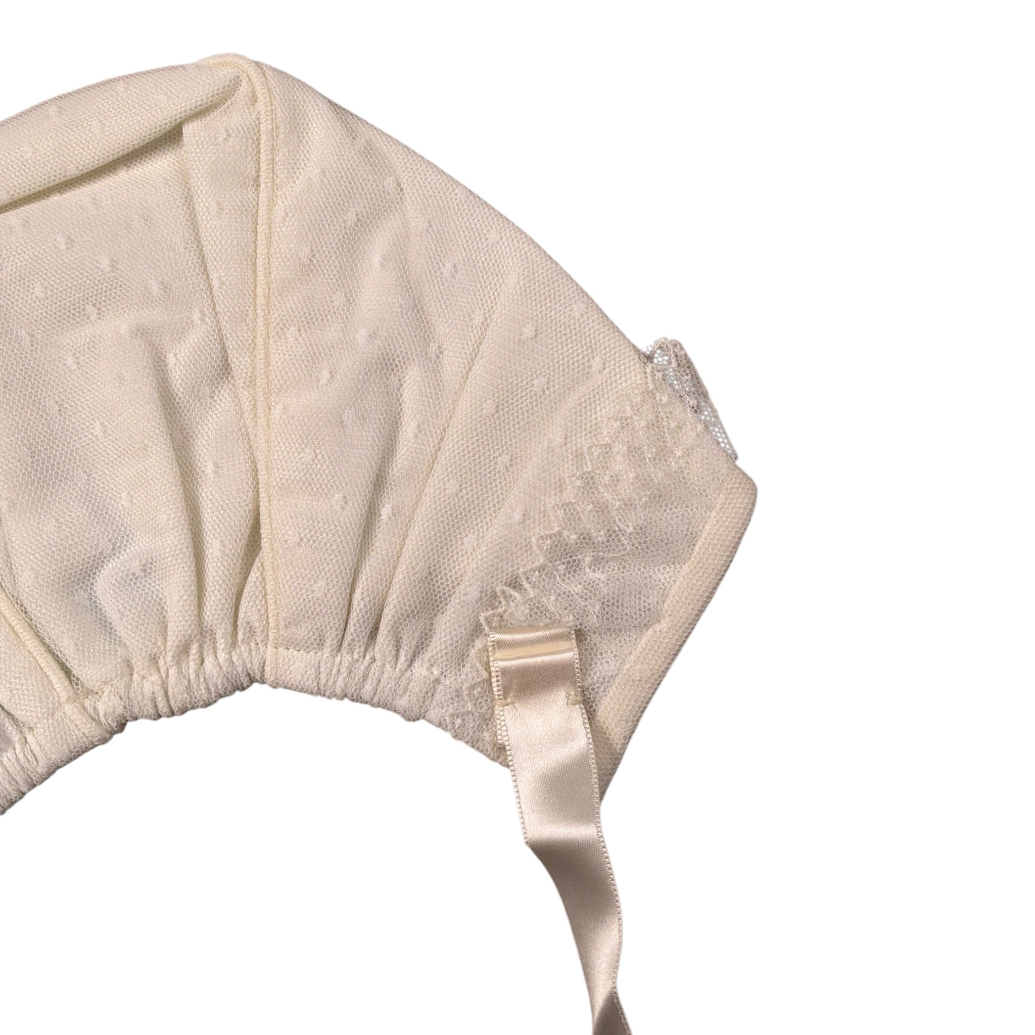 Granlei Cappello tinta unita con Ricami Panna per Neonata 566 PANNA GRANLEI 