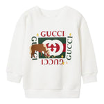 Gucci Felpa Chiusa Girocollo tinta unita con Stampe Bianco per Bambino 569693 BIANCO GUCCI 
