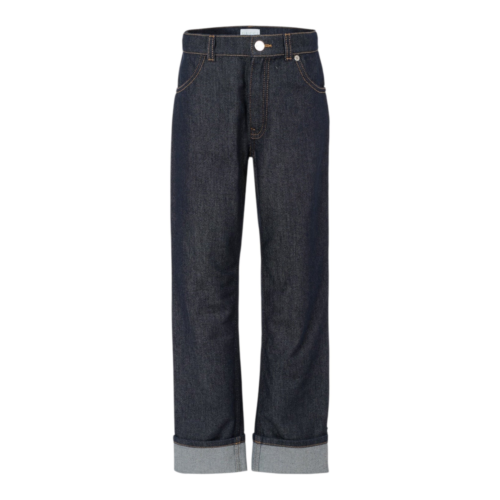 Gucci Jeans tinta unita con Girovita Regolabile Blu per Bambino 826644 BLU GUCCI 