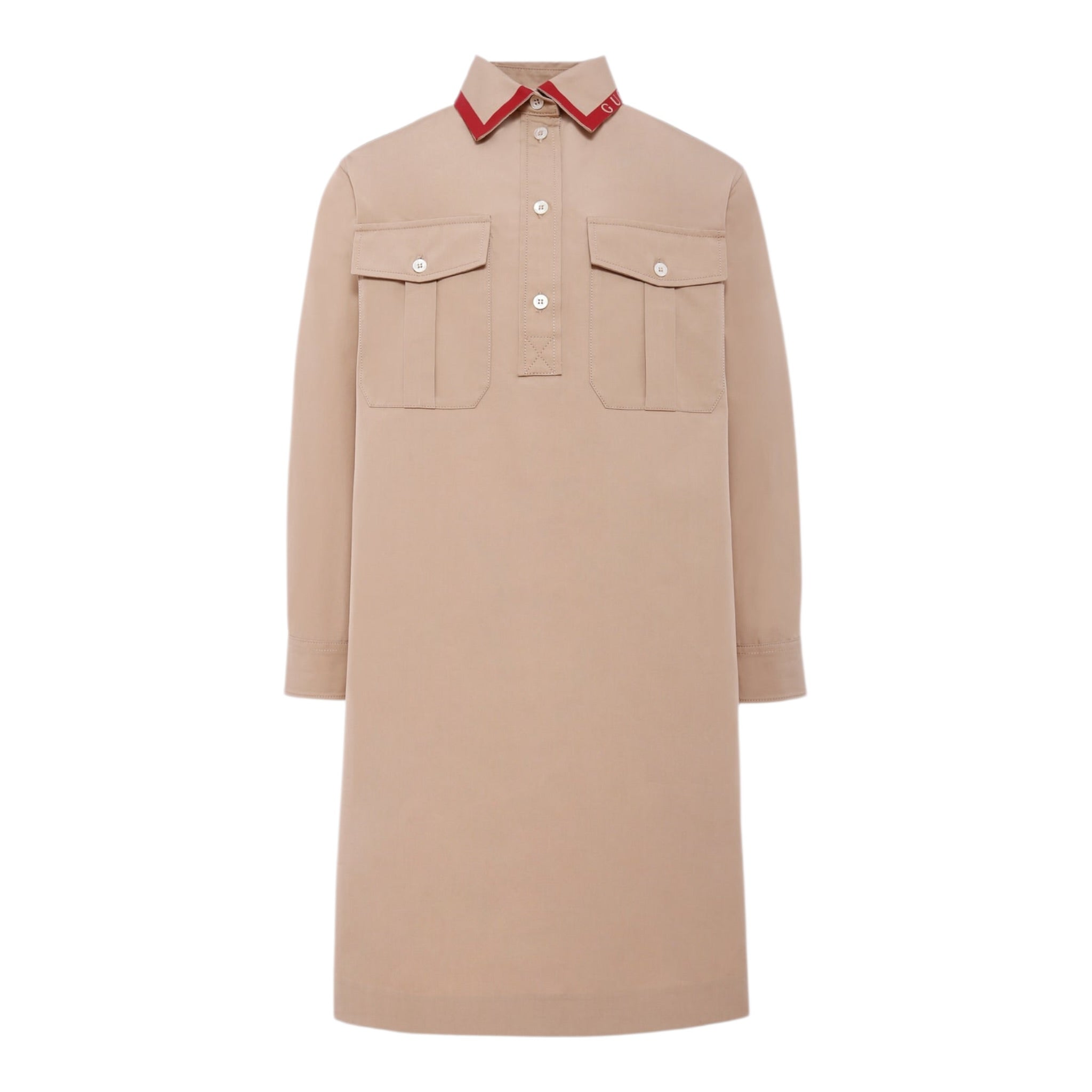 Gucci Abito Manica Lunga tinta unita Beige per Bambina 828484 BEIGE GUCCI 